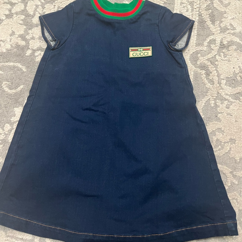 Girl Gucci dress size 3 36 months denim